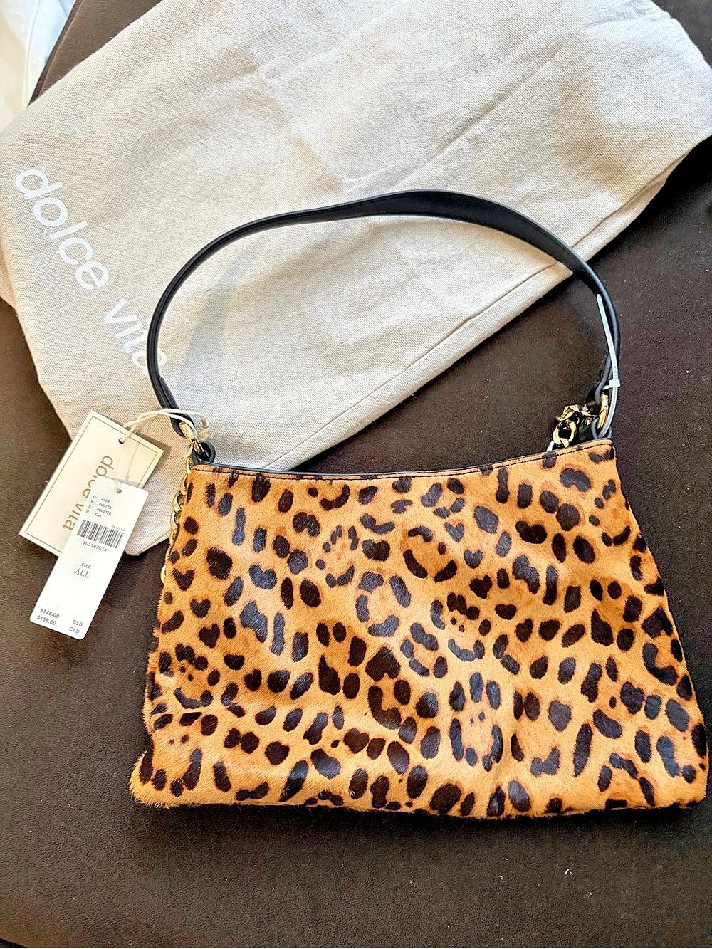 Anthropologie Dolce Vita Leopard Print Small Shoulder Bag NWT